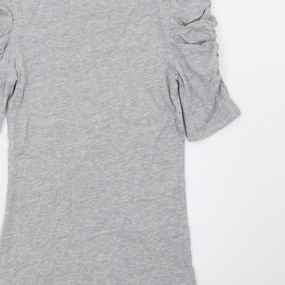 Topshop Womens Grey  Jersey Basic T-Shirt Size 10
