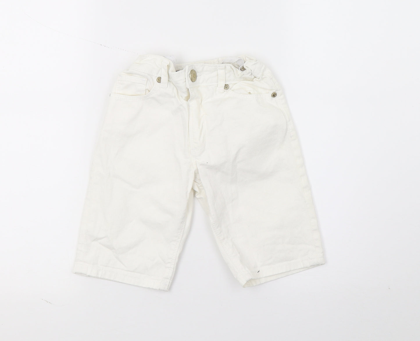River Island Boys White  Denim Bermuda Shorts Size 5-6 Years