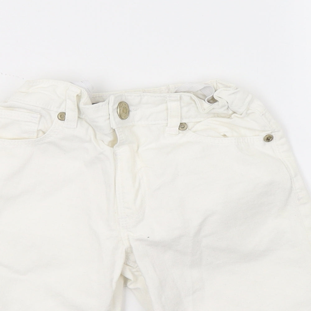 River Island Boys White  Denim Bermuda Shorts Size 5-6 Years