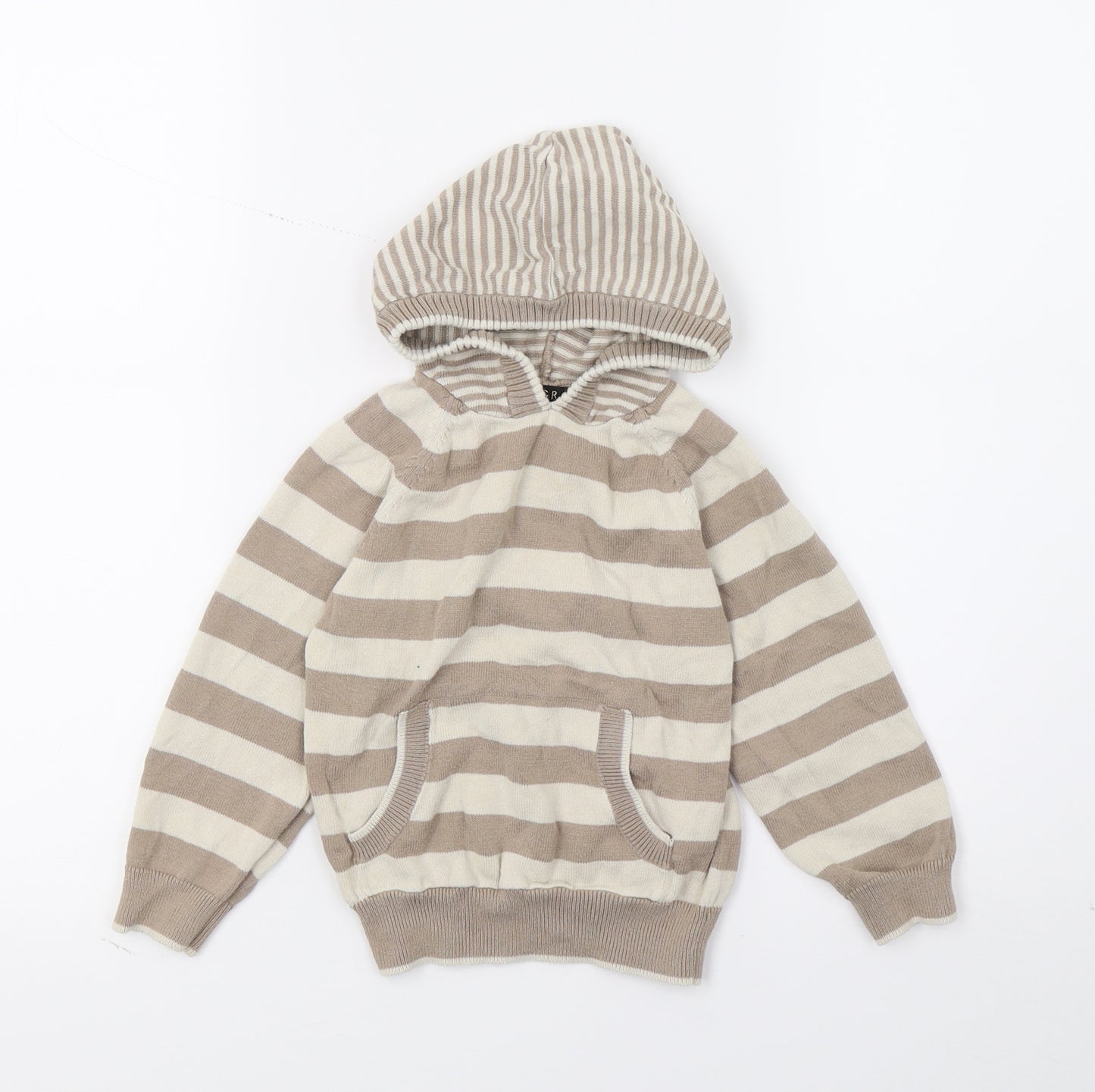 George Boys Brown Striped Knit Pullover Jumper Size 18-24 Months