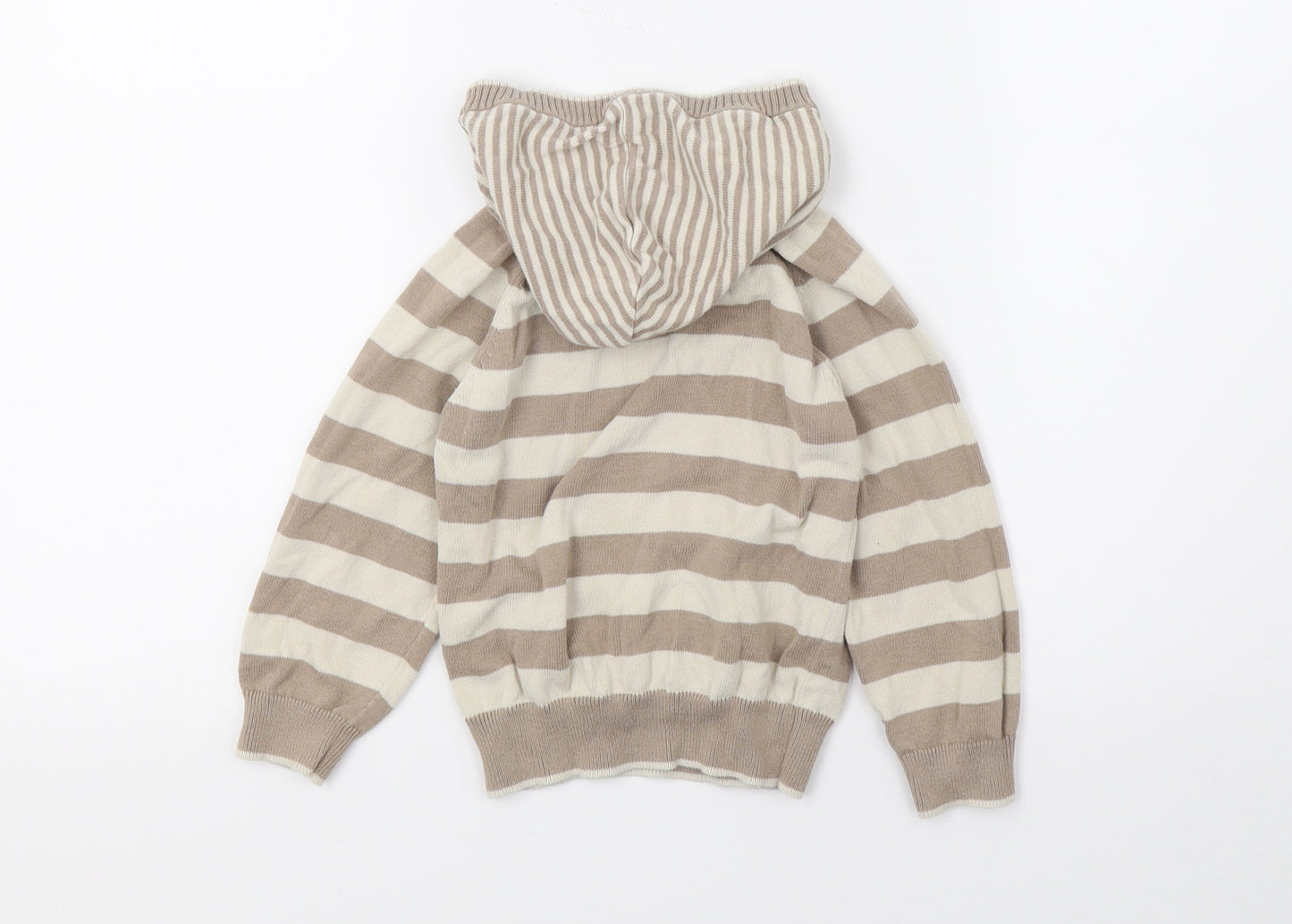 George Boys Brown Striped Knit Pullover Jumper Size 18-24 Months