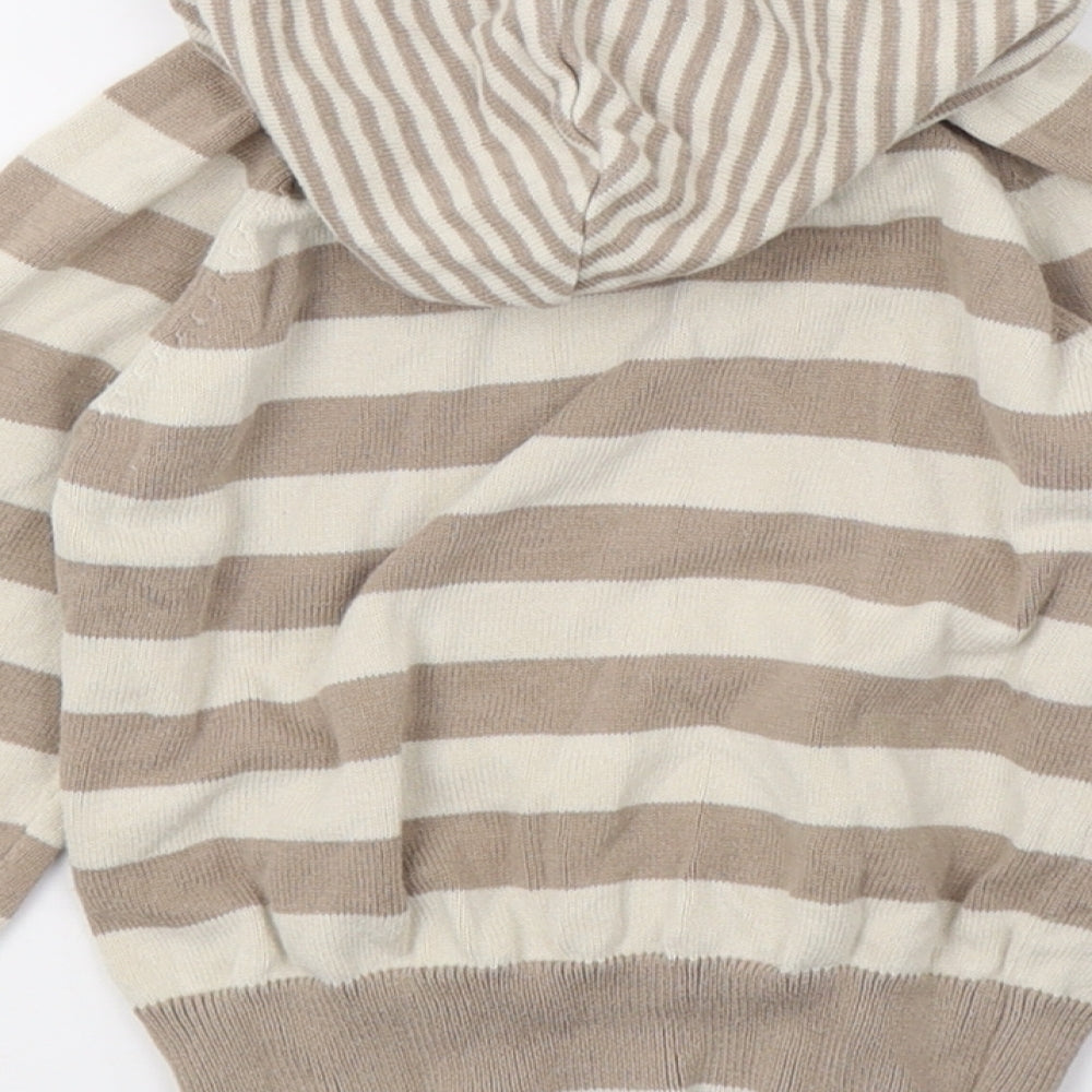 George Boys Brown Striped Knit Pullover Jumper Size 18-24 Months