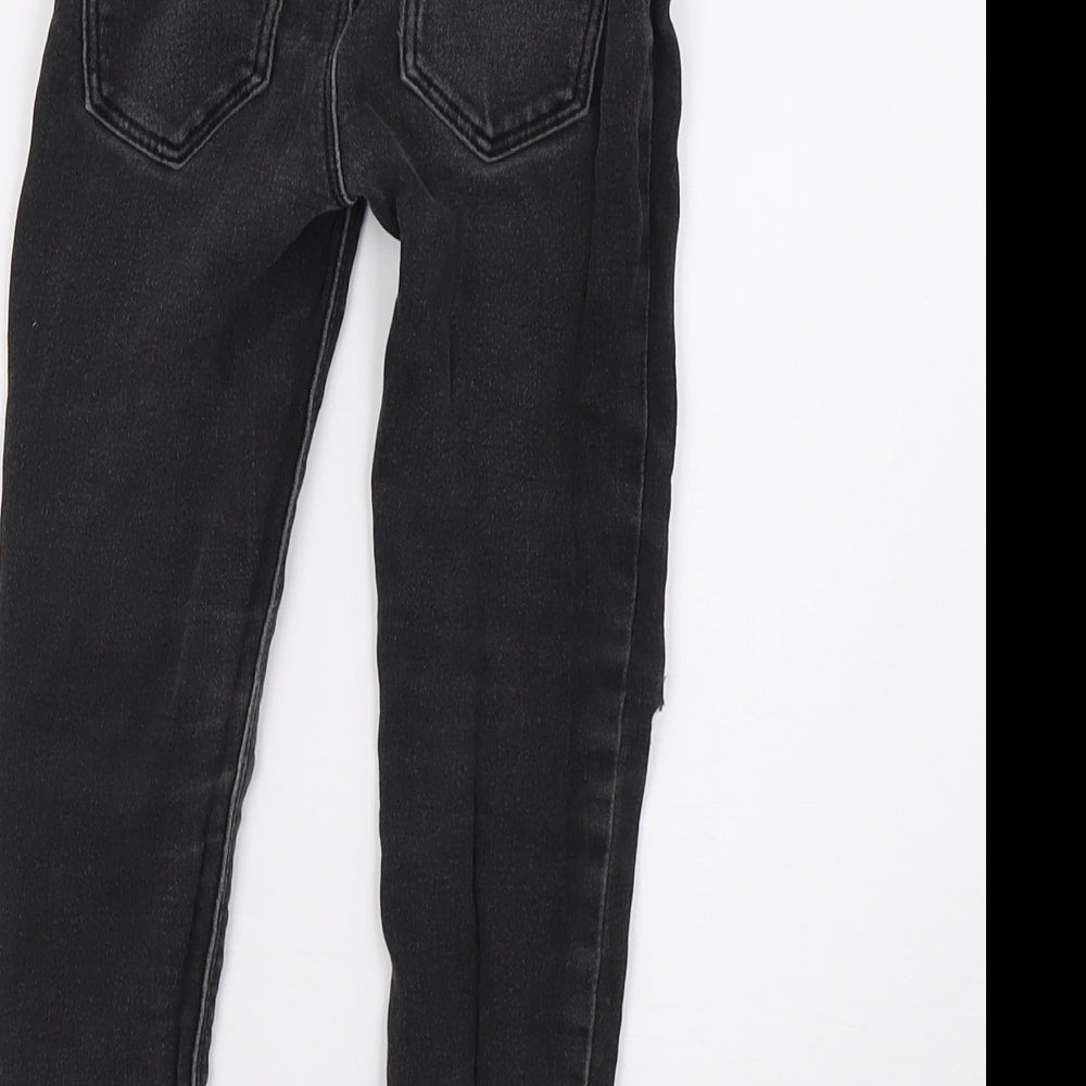 DenimCo Girls Black  Denim Skinny Jeans Size 3-4 Years - distressed