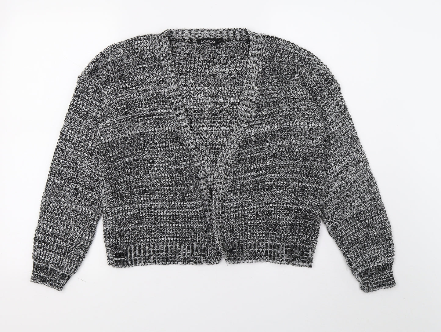 Boohoo Womens Grey  Knit Cardigan Jumper Size M