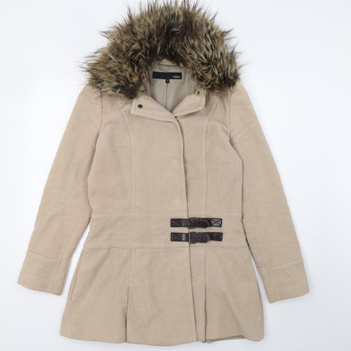NEXT Womens Beige   Overcoat Coat Size 10