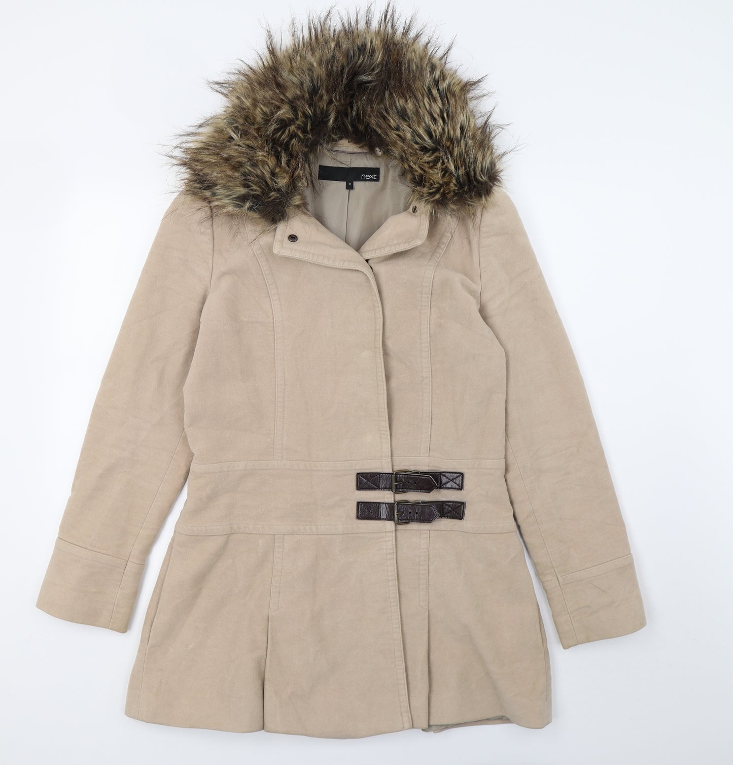 NEXT Womens Beige   Overcoat Coat Size 10