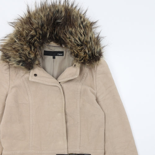 NEXT Womens Beige   Overcoat Coat Size 10