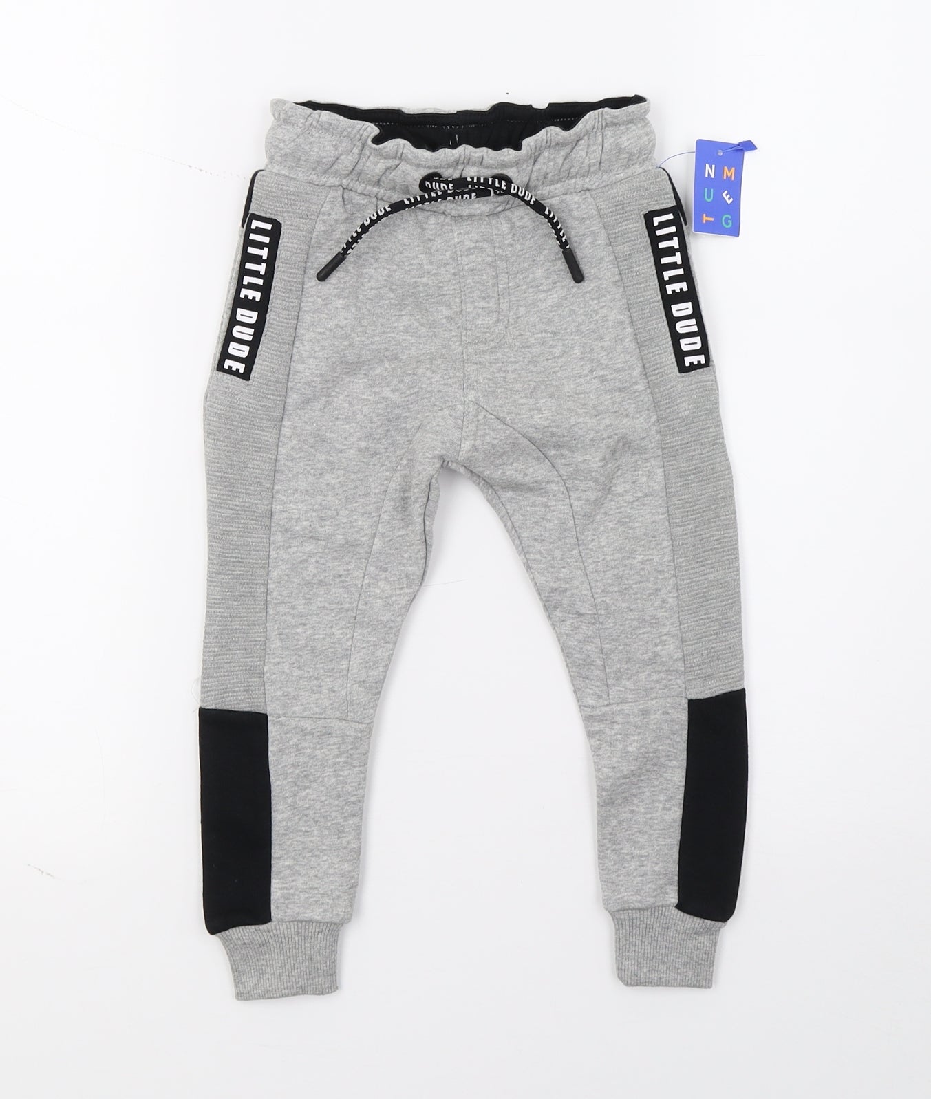 Nutmeg Baby Grey  Jacquard Jogger Trousers Size 18-24 Months