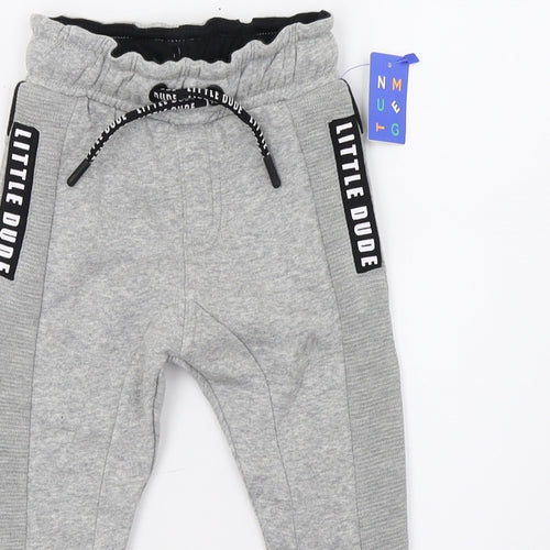 Nutmeg Baby Grey  Jacquard Jogger Trousers Size 18-24 Months