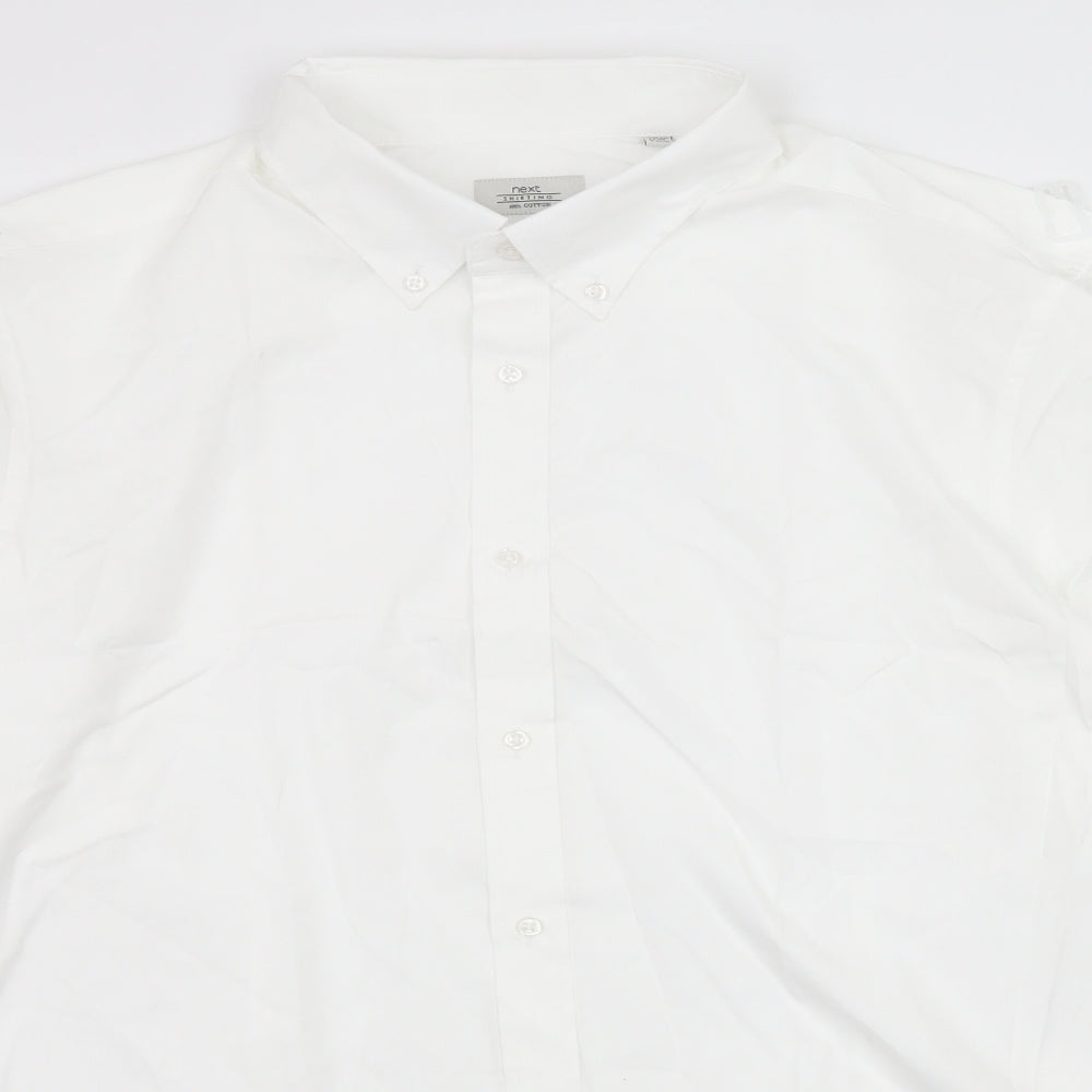 NEXT Mens White    Dress Shirt Size 17.5