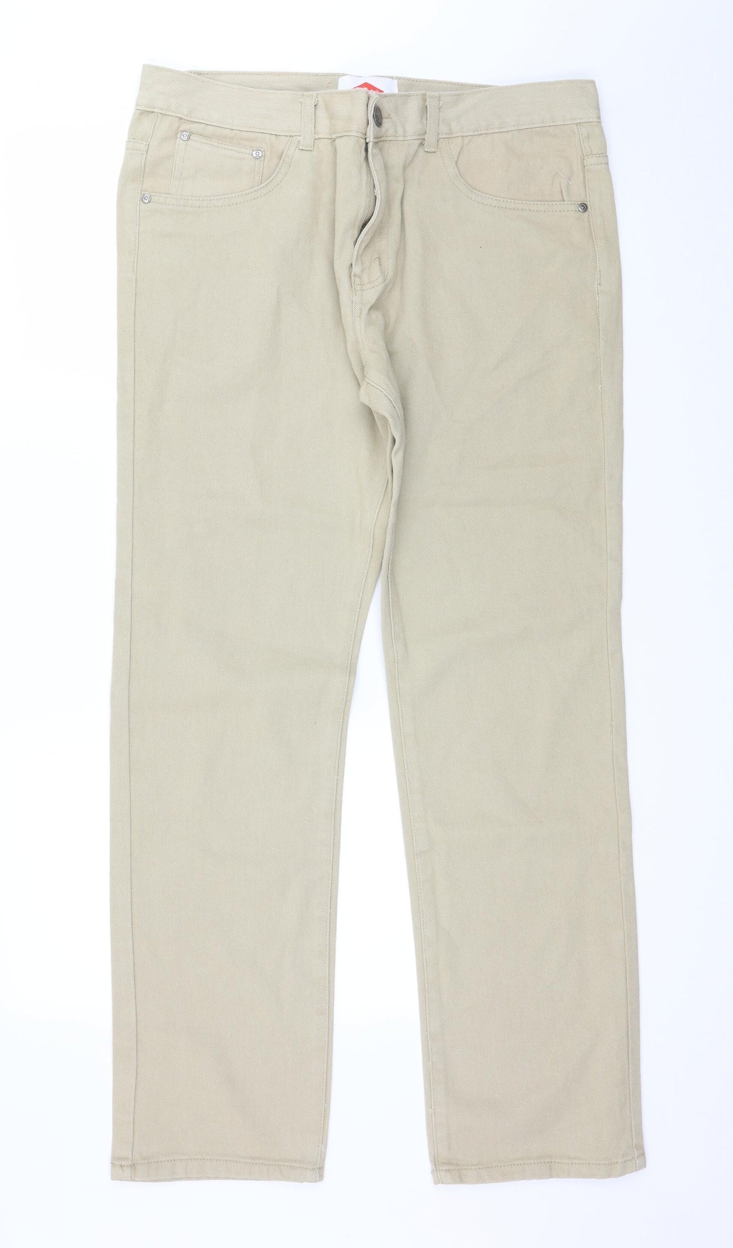Lee Cooper Mens Beige  Denim Straight Jeans Size 36 in L32 in