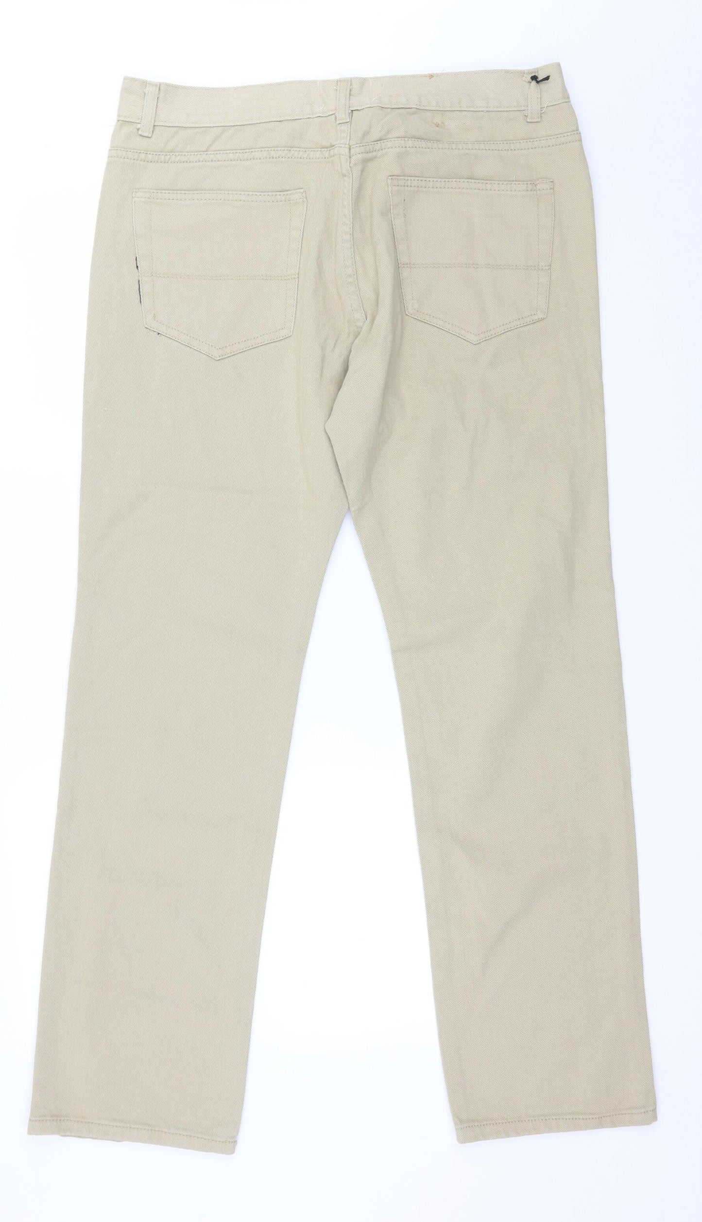 Lee Cooper Mens Beige  Denim Straight Jeans Size 36 in L32 in