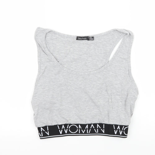 Boohoo Womens Grey  Jersey Basic Tank Size 18  - Woman