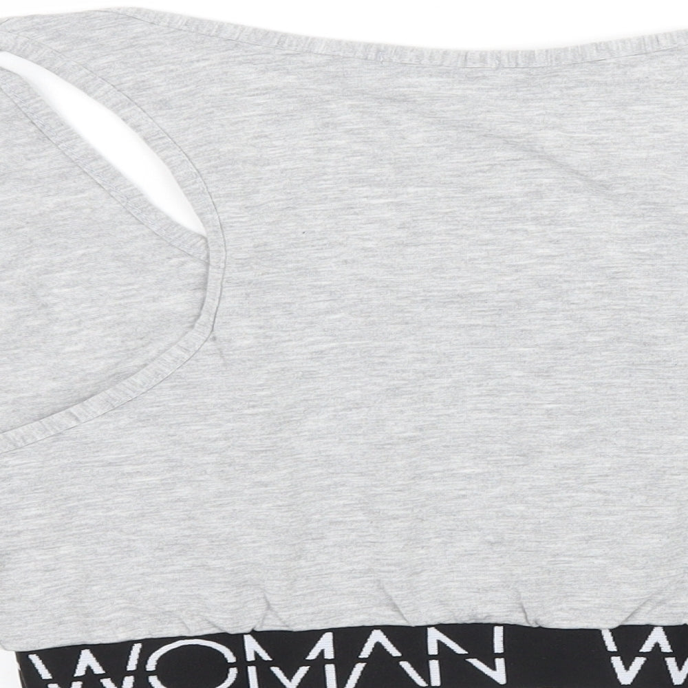 Boohoo Womens Grey  Jersey Basic Tank Size 18  - Woman