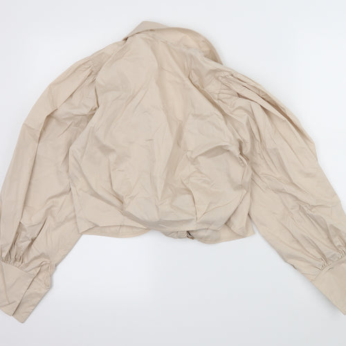I SAW IT FIRST Womens Beige   Basic Blouse Size 6