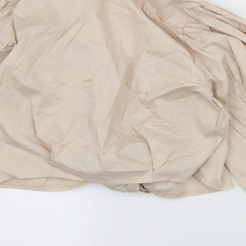 I SAW IT FIRST Womens Beige   Basic Blouse Size 6