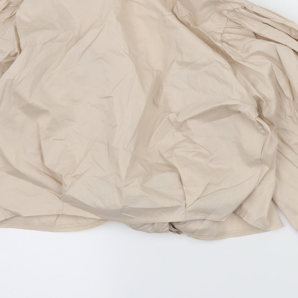 I SAW IT FIRST Womens Beige   Basic Blouse Size 6