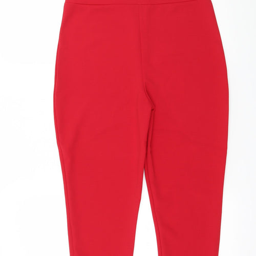 Select Womens Red  Jersey Jumpsuit One-Piece Size 12 L28 in