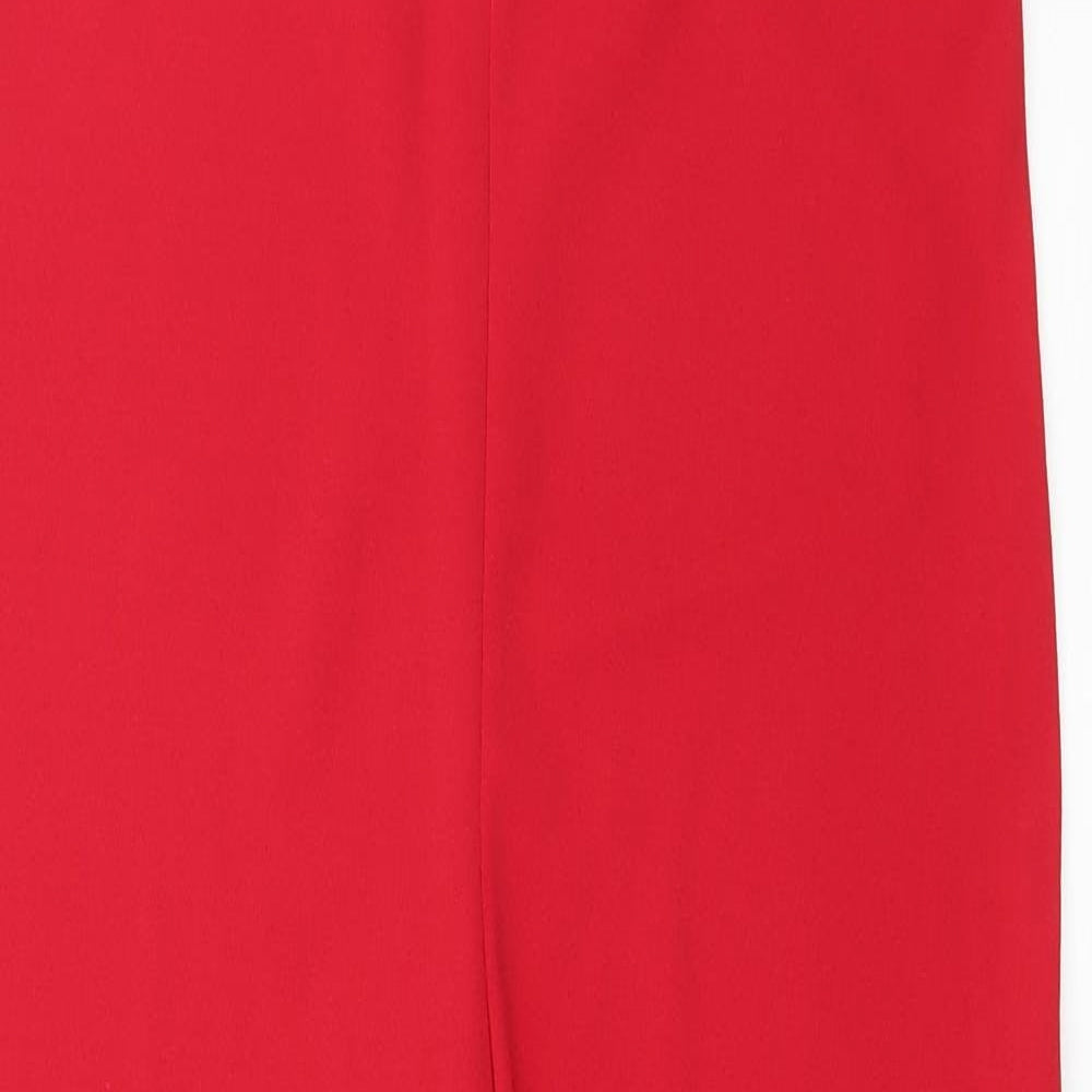 Select Womens Red  Jersey Jumpsuit One-Piece Size 12 L28 in