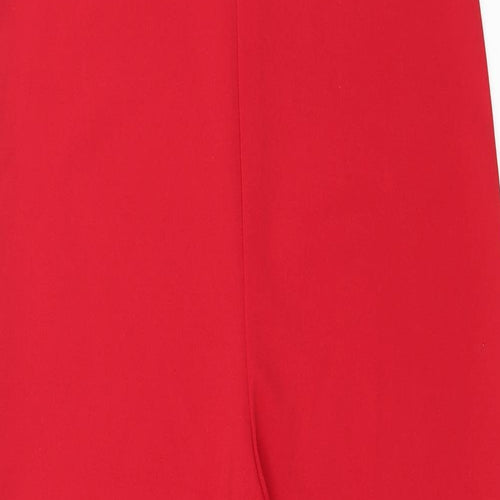 Select Womens Red  Jersey Jumpsuit One-Piece Size 12 L28 in