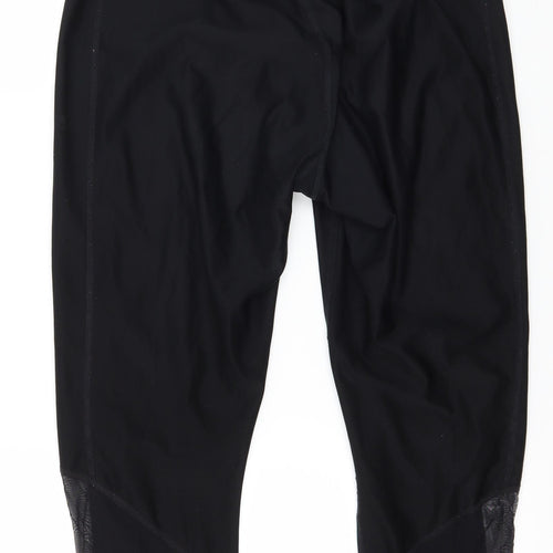 Athletic Works Womens Black  Jersey Cropped Leggings Size 12 L22 in