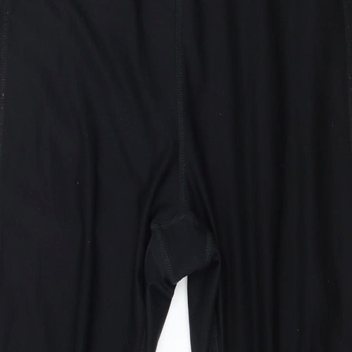 Athletic Works Womens Black  Jersey Cropped Leggings Size 12 L22 in