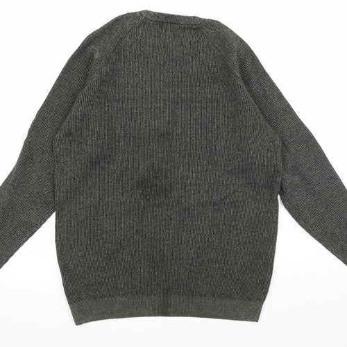Easy Mens Green  Knit Pullover Jumper Size S