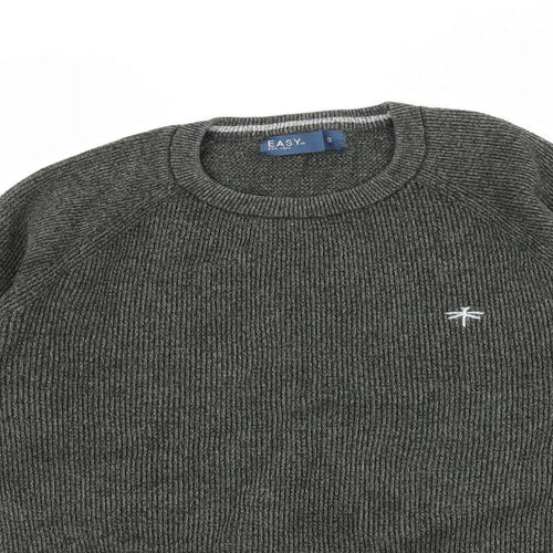 Easy Mens Green  Knit Pullover Jumper Size S