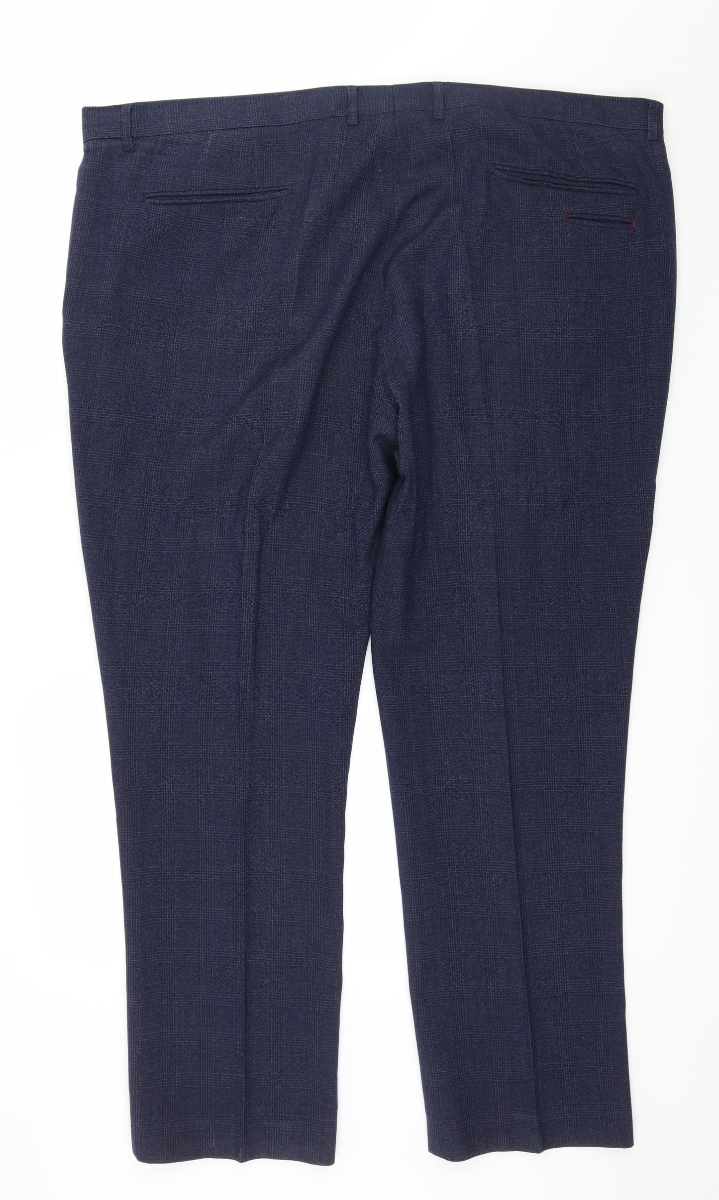 Jacamo Mens Blue Check  Trousers  Size 46 in L30 in