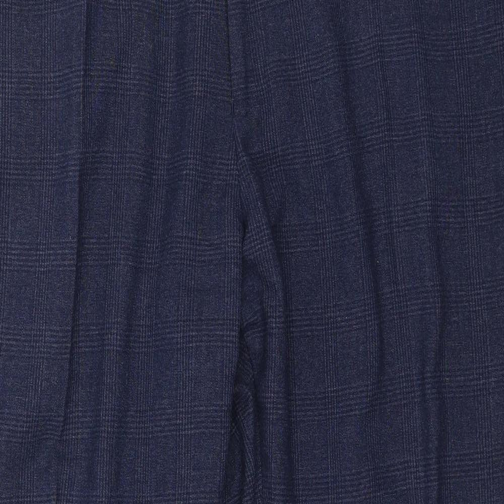 Jacamo Mens Blue Check  Trousers  Size 46 in L30 in