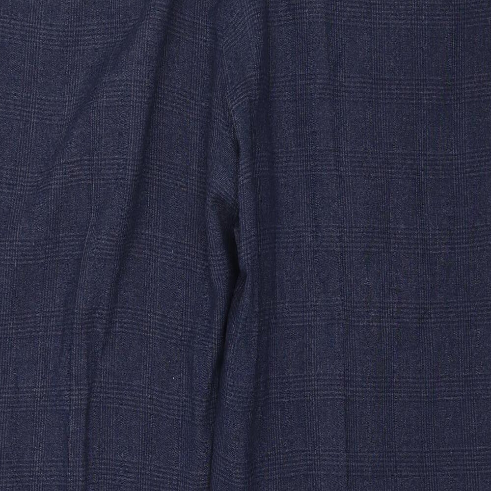 Jacamo Mens Blue Check  Trousers  Size 46 in L30 in