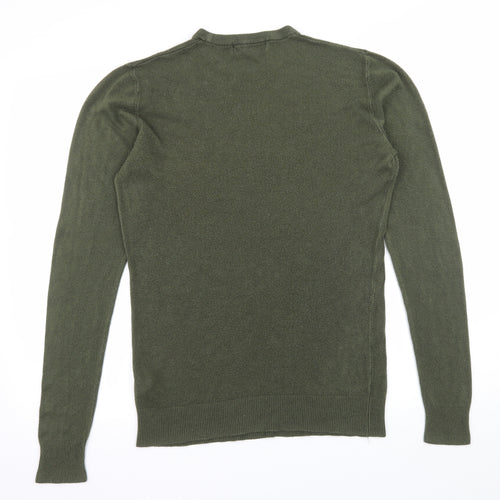 Primark Mens Green  Knit Pullover Jumper Size S