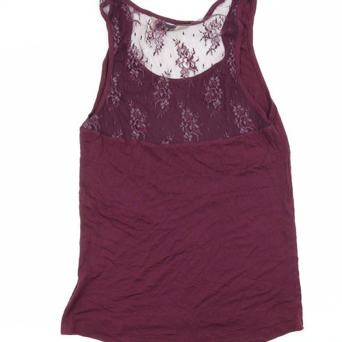 Love to Lounge Womens Purple  Jersey Basic Tank Size 14
