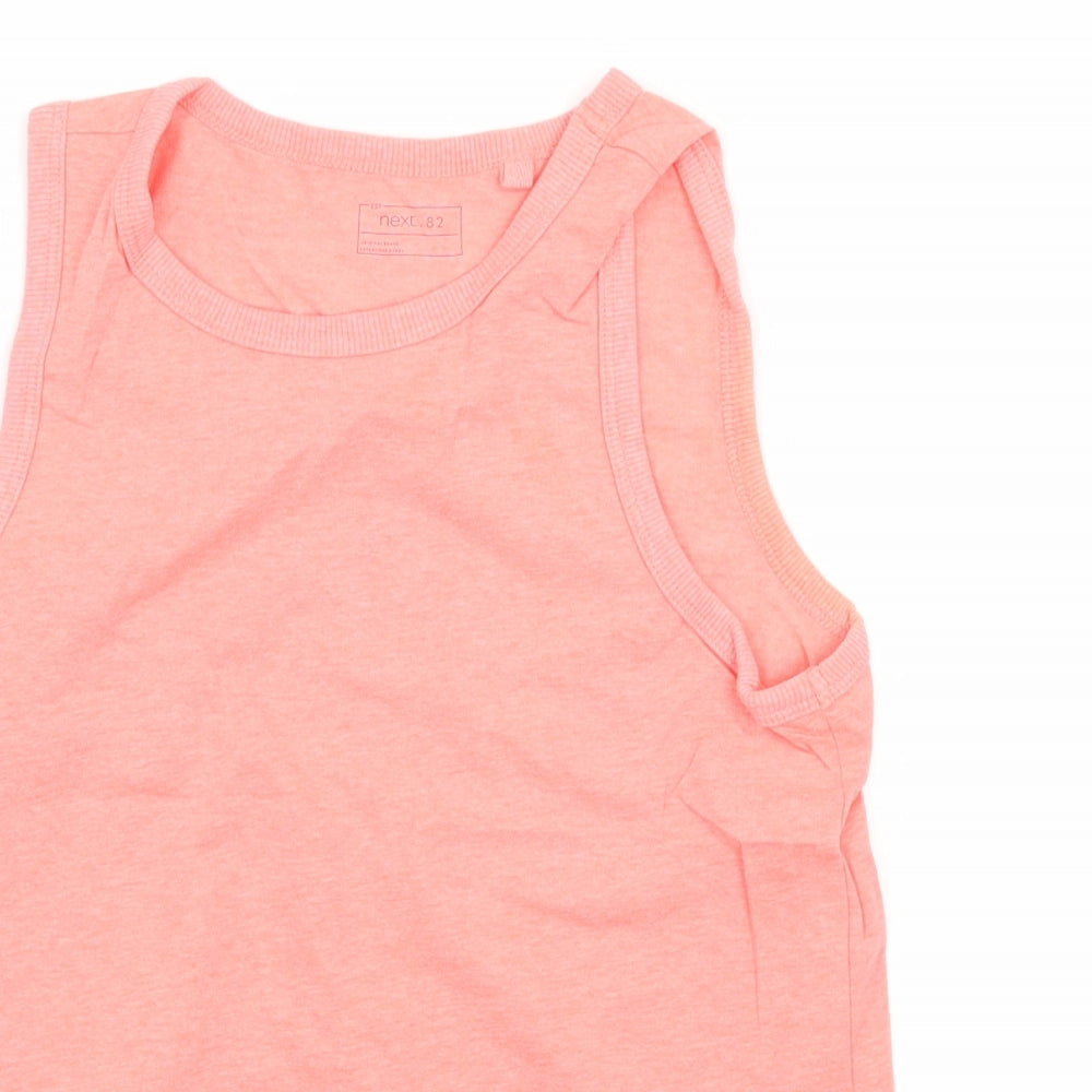 NEXTq Boys Pink  Jersey Basic Tank Size 10 Years