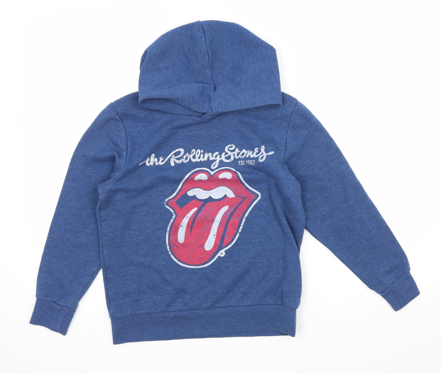 H&M Boys Blue  Jersey Pullover Hoodie Size 9-10 Years  - The Rolling Stones