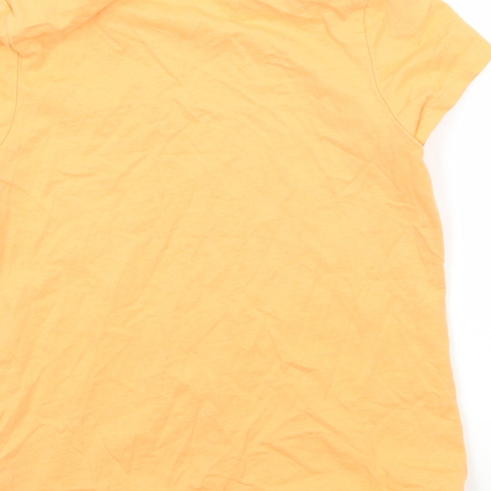 George Girls Orange  Jersey Basic T-Shirt Size 6-7 Years  - Mermaid life