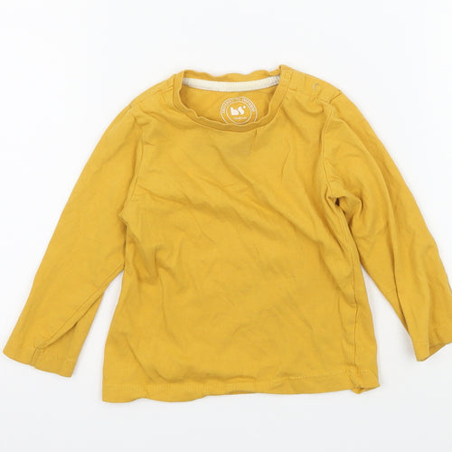 BS Boys Yellow  Jersey Basic T-Shirt Size 9-12 Months
