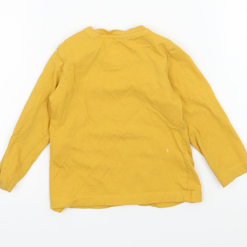 BS Boys Yellow  Jersey Basic T-Shirt Size 9-12 Months