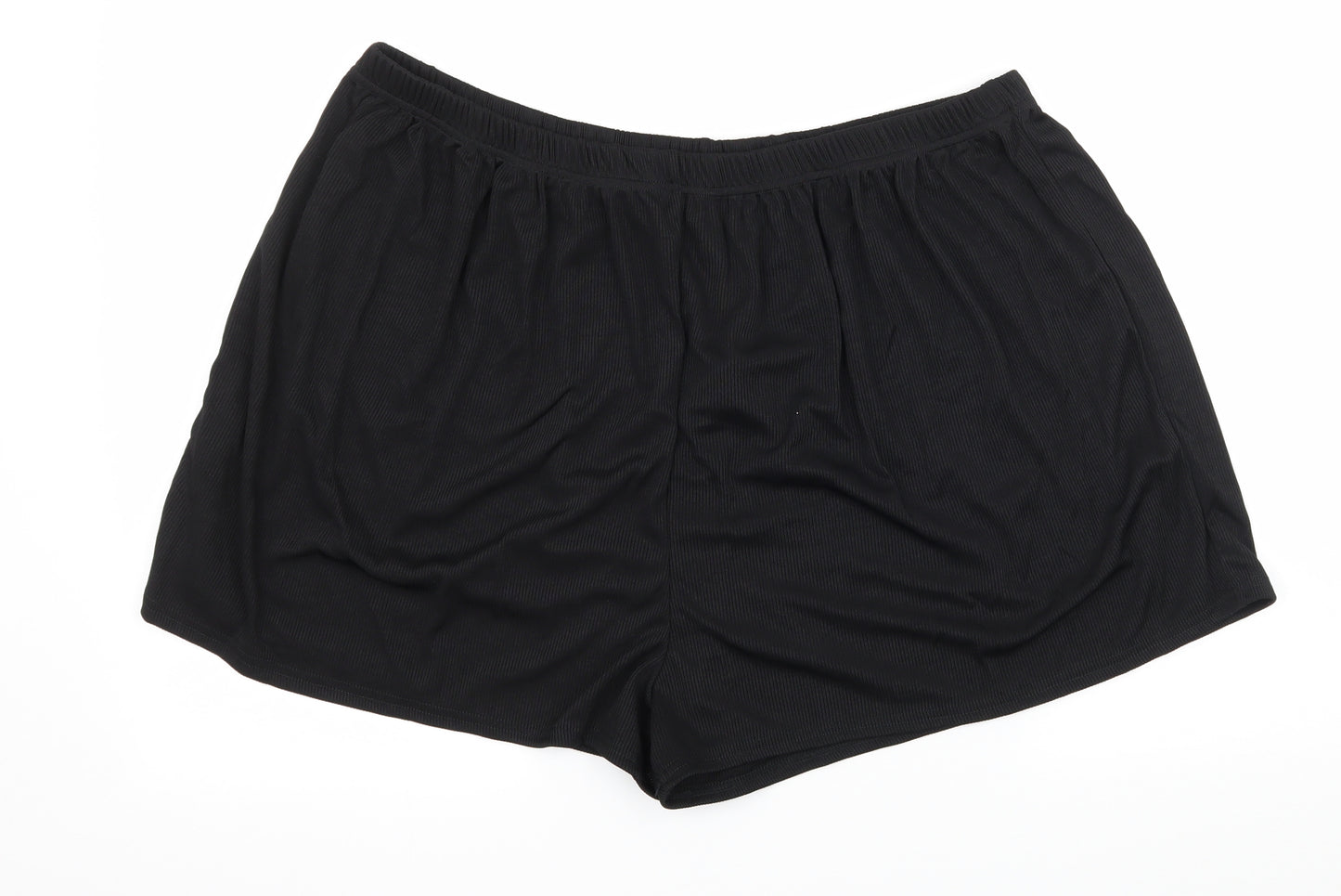 Boohoo Womens Black  Jersey Sweat Shorts Size 26 in