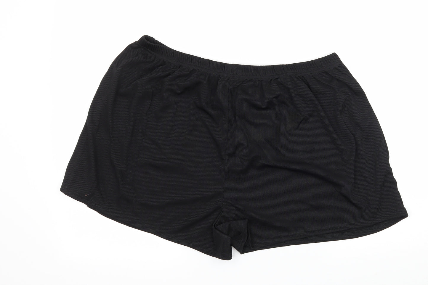 Boohoo Womens Black  Jersey Sweat Shorts Size 26 in