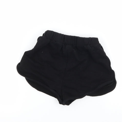 SheIn Girls Black  Jersey Sweat Shorts Size 5-6 Years - Butterfly