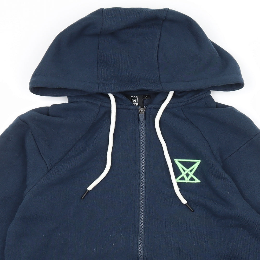 VXS Mens Grey  Jersey Full Zip Hoodie Size M