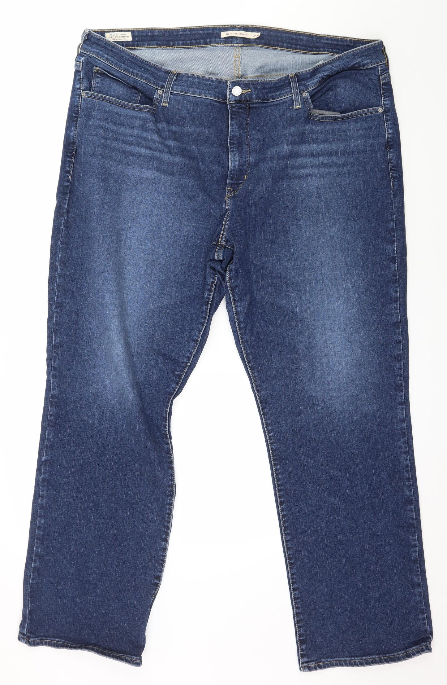 Levi's Womens Blue  Denim Straight Jeans Size 42 in L28 in