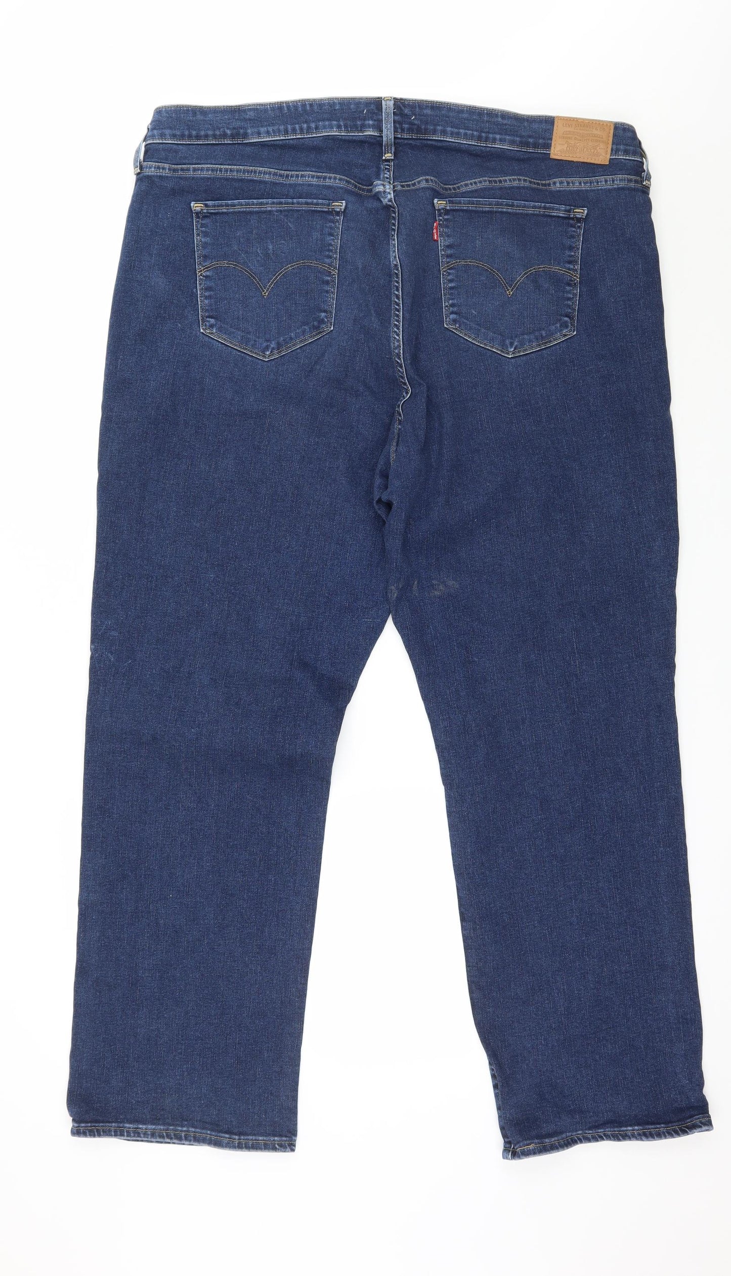 Levi's Womens Blue  Denim Straight Jeans Size 42 in L28 in