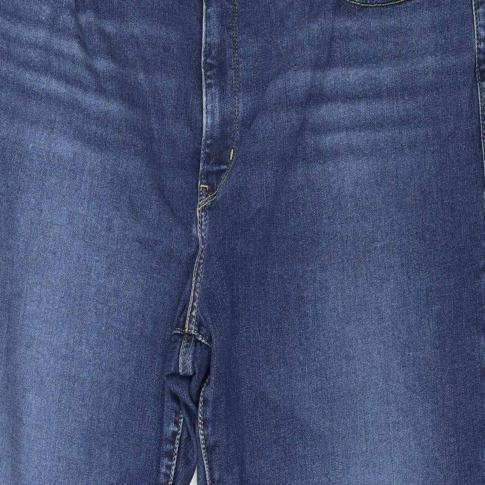 Levi's Womens Blue  Denim Straight Jeans Size 42 in L28 in