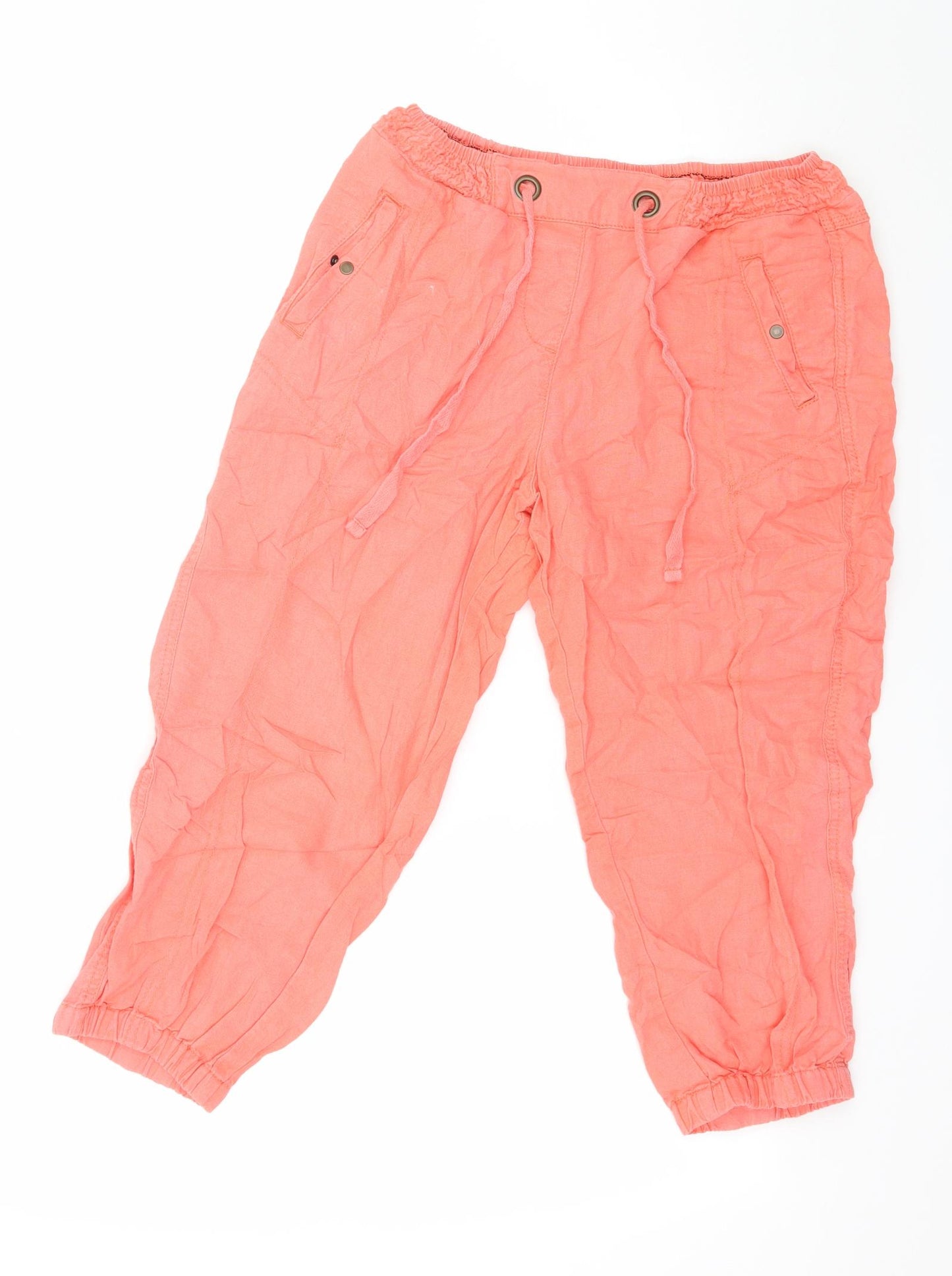 George Womens Pink   Cropped Trousers Size 10 L20 in