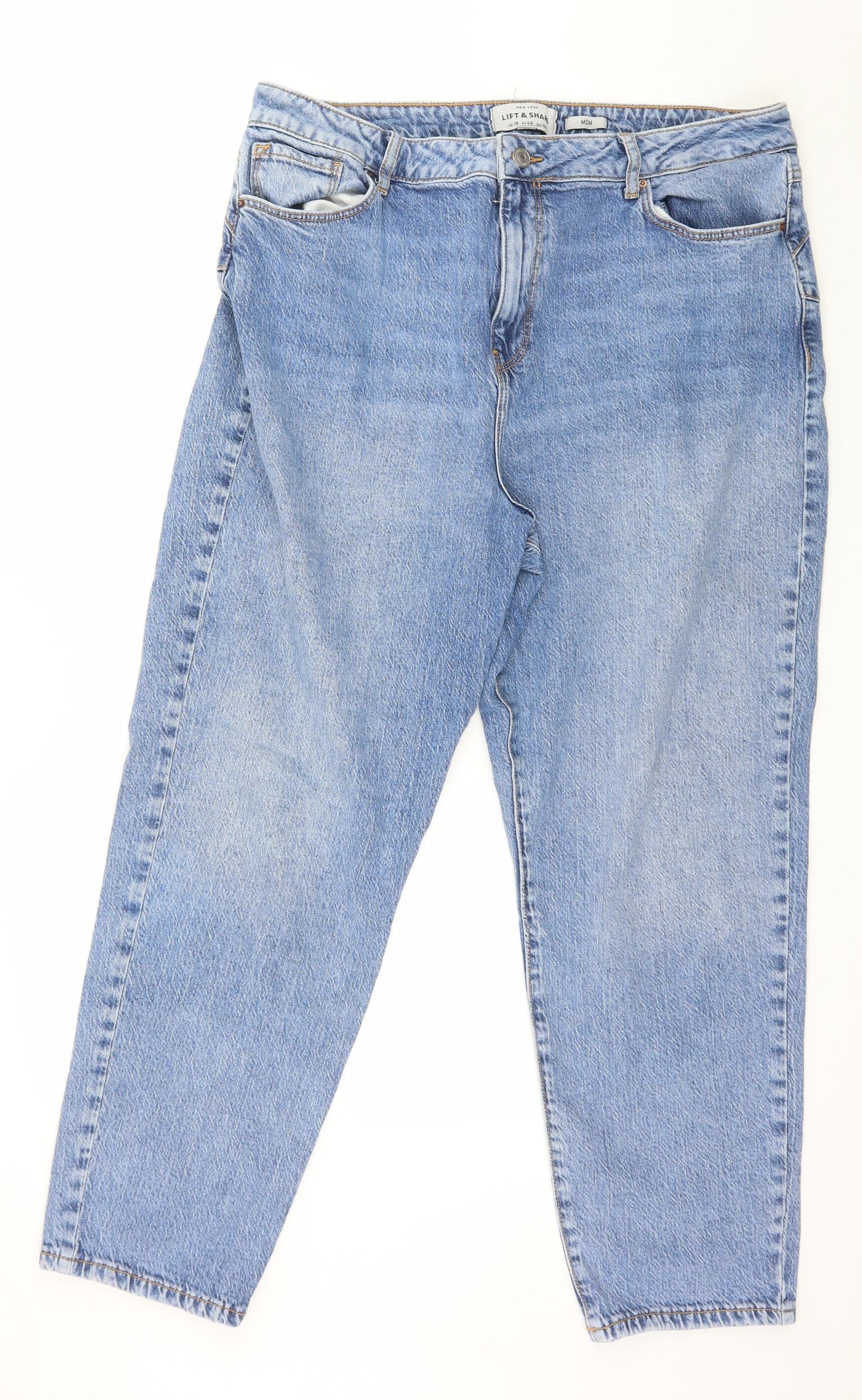 New Look Womens Blue  Denim Mom Jeans Size 18 L27 in