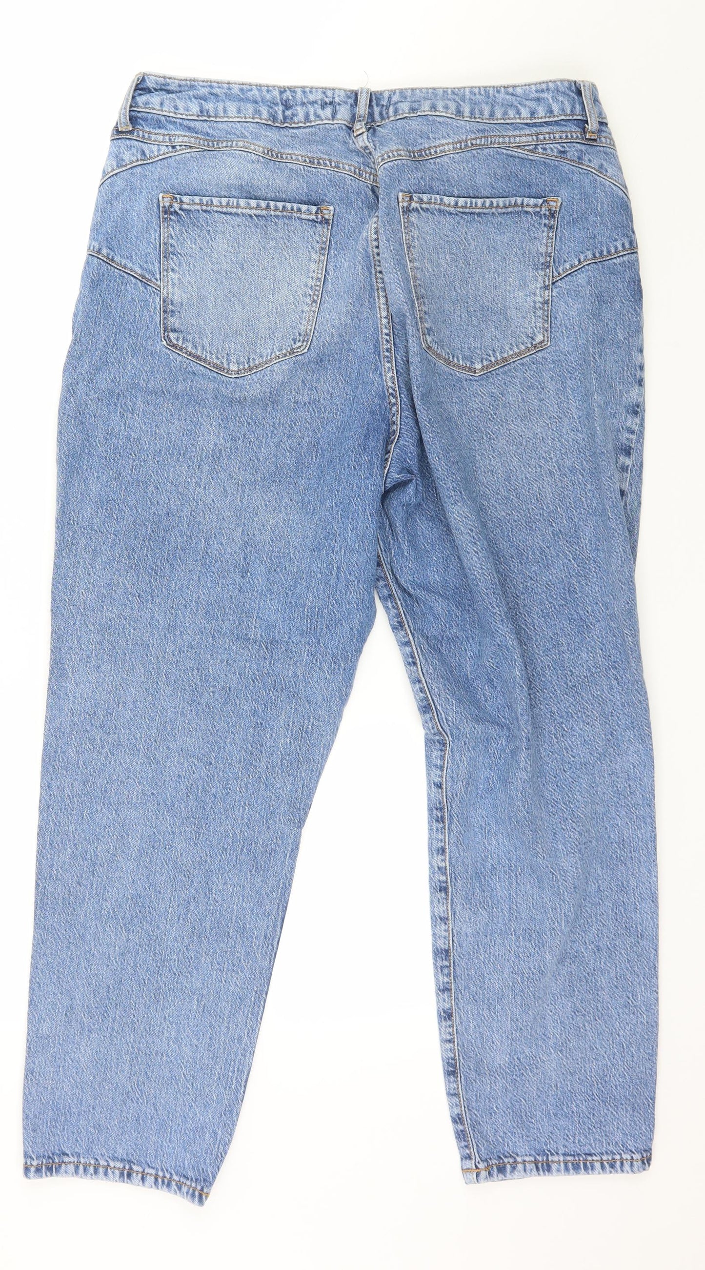 New Look Womens Blue  Denim Mom Jeans Size 18 L27 in