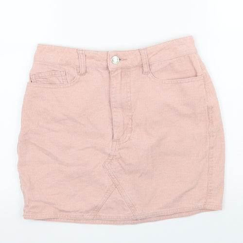 Mistress Rocks Womens Pink  Corduroy A-Line Skirt Size S