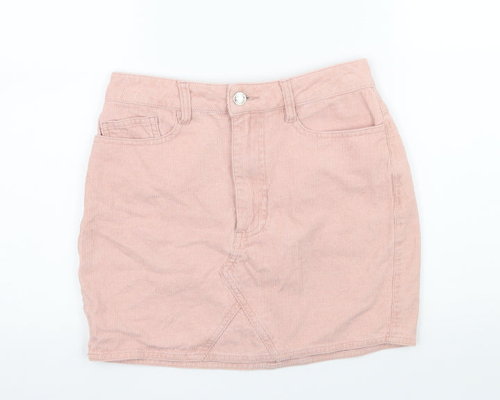 Mistress Rocks Womens Pink  Corduroy A-Line Skirt Size S
